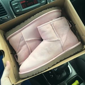 Pink mini UGG boots